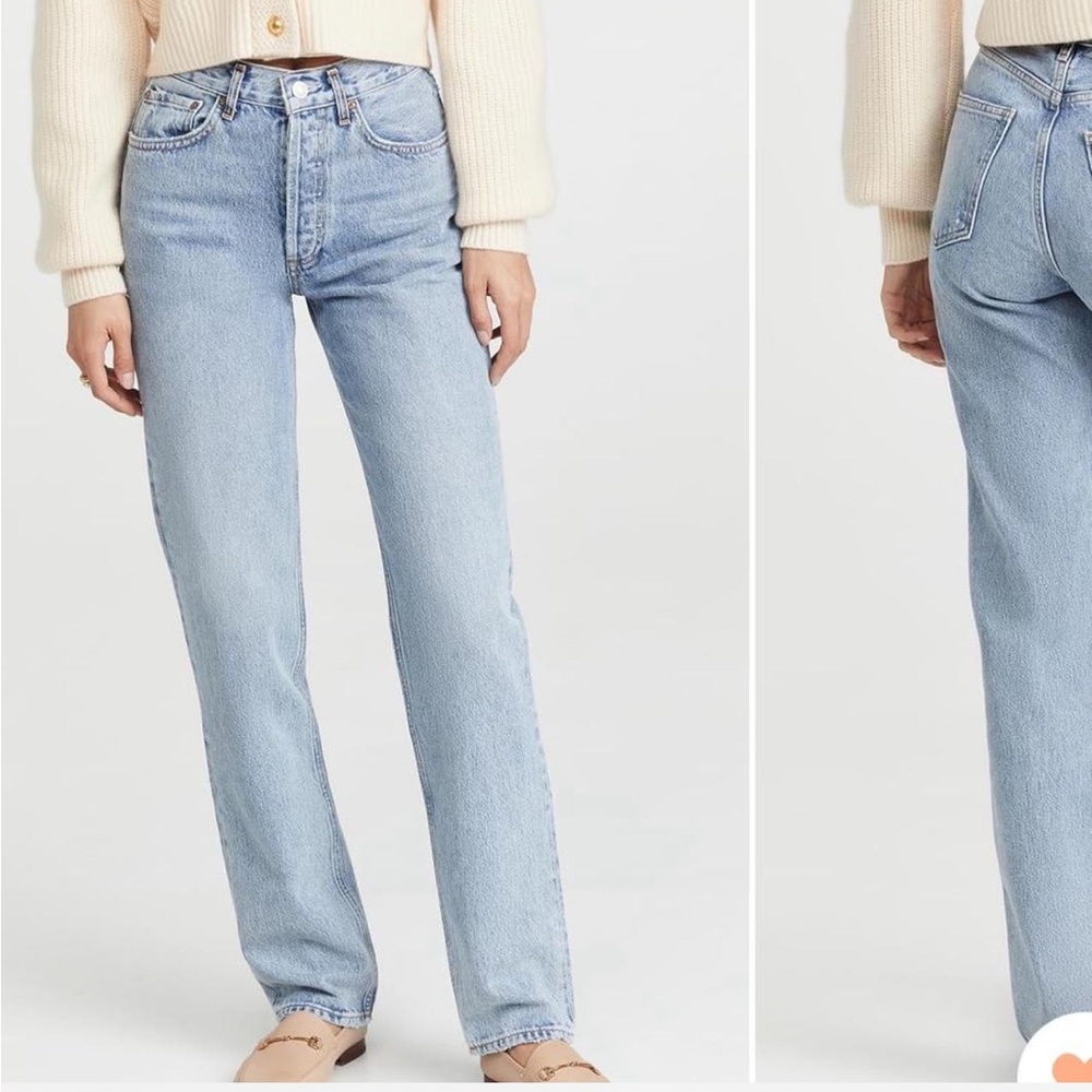 AGOLDE Lana mid rise straight Jean